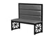 48"H, Plain Back Upholstered Single Metal Booth