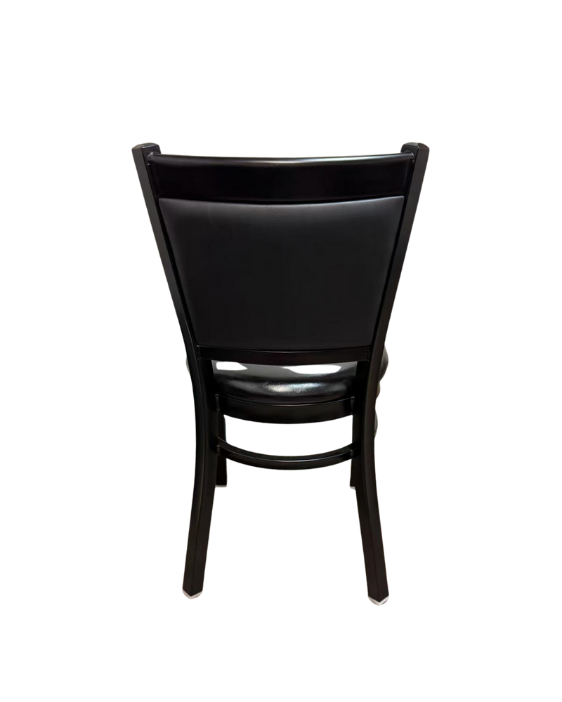 Black Metal Chair with Vinyl Seat