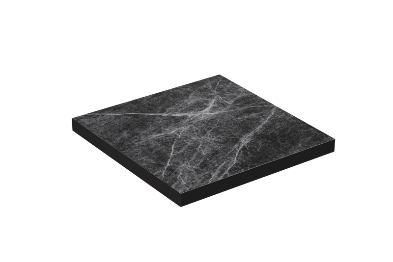 Black Marble Print Laminate Table Top, 1 1/2'' Thick