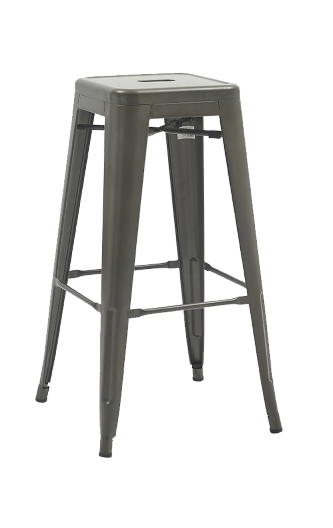 Barstool of Gun Metal witht Industrial Style