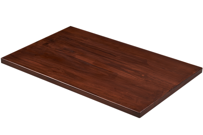 Indoor Walnut Color Pine Wood Table Top