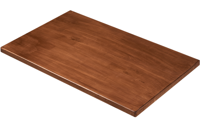 Solid Rubber Wood Table Top, Color Walnut