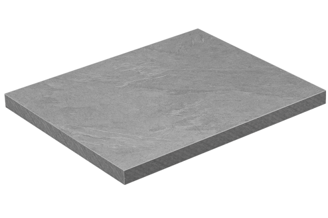 Gray Marble Print Laminate Table Top, 1 1/2'' Thick