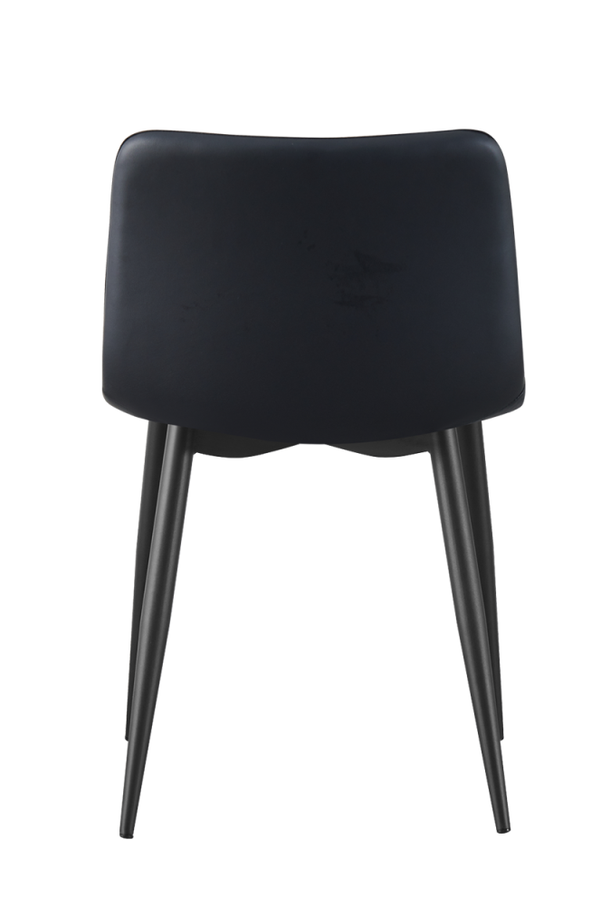 Black Steel Chair with Black Vinyl, Use Indoor