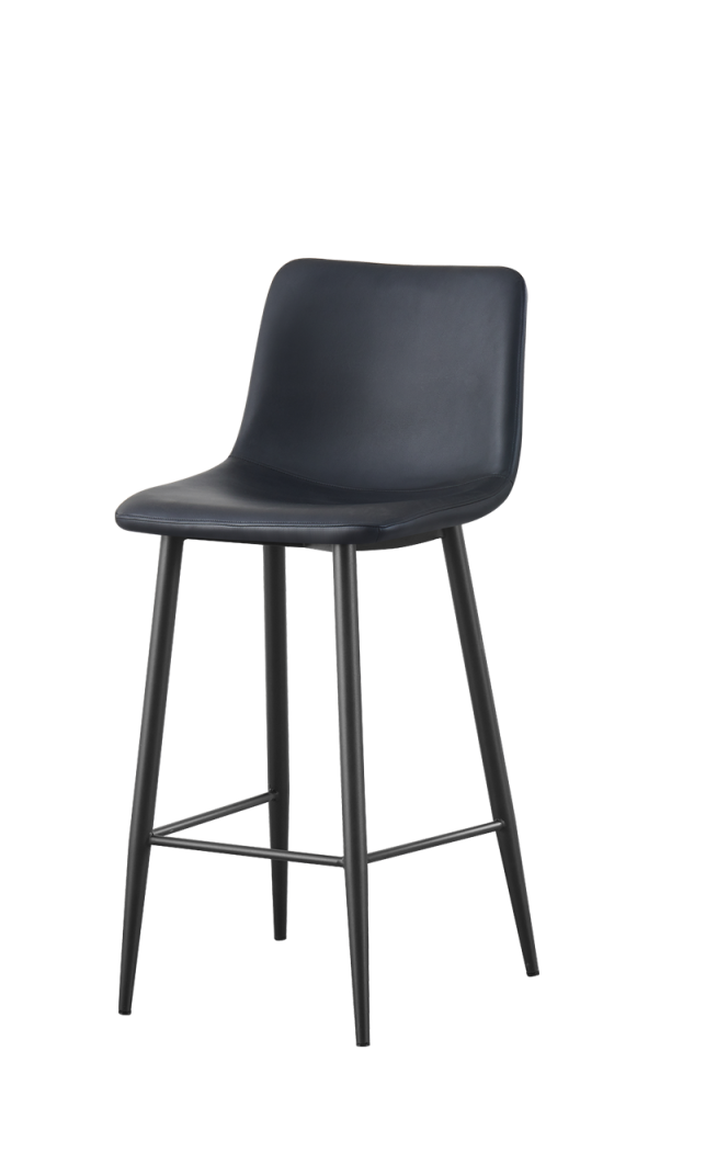Black Steel Barstool w/ Black Vinyl,Use Indoor