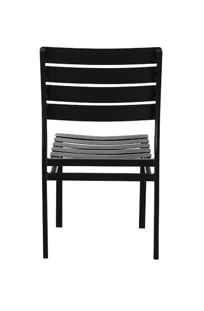 Armless Outdoor/Indoor Black Metal Chair
