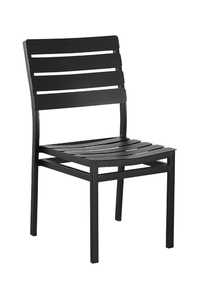 Armless Outdoor/Indoor Black Metal Chair