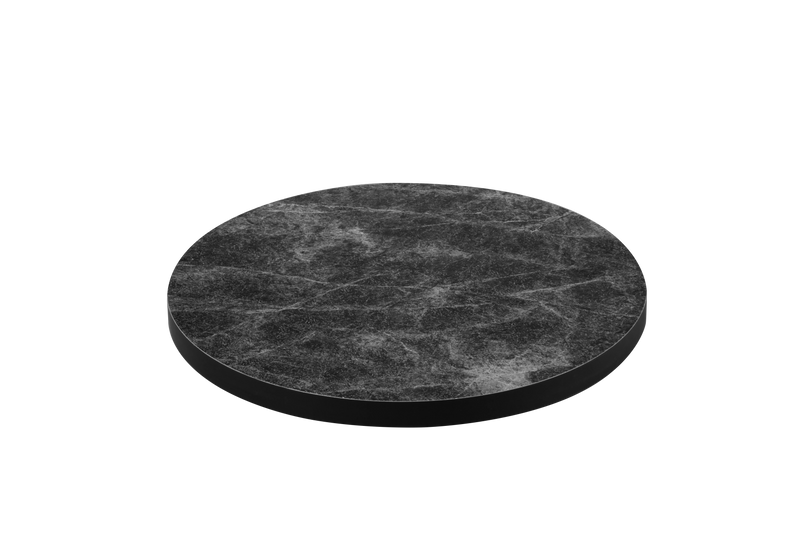 36" Round Black Marble Print Laminate Table Top, 1 1/2'' Thick