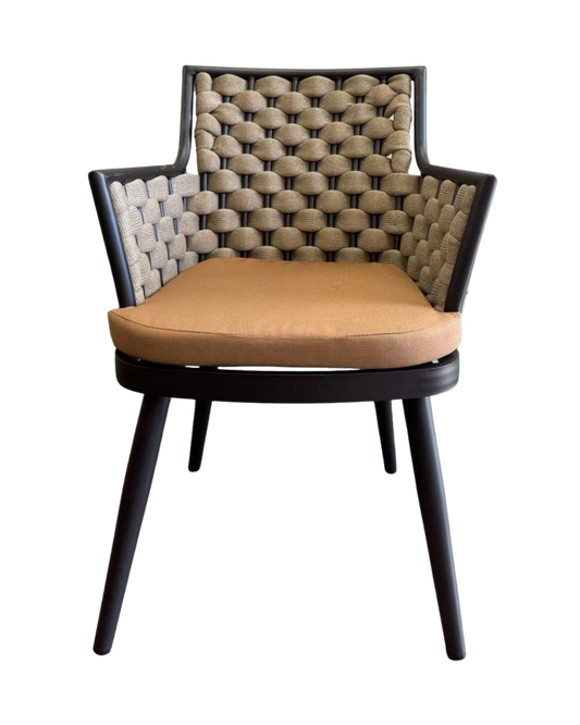 Aluminum Arm Rattan Chair with Cushion