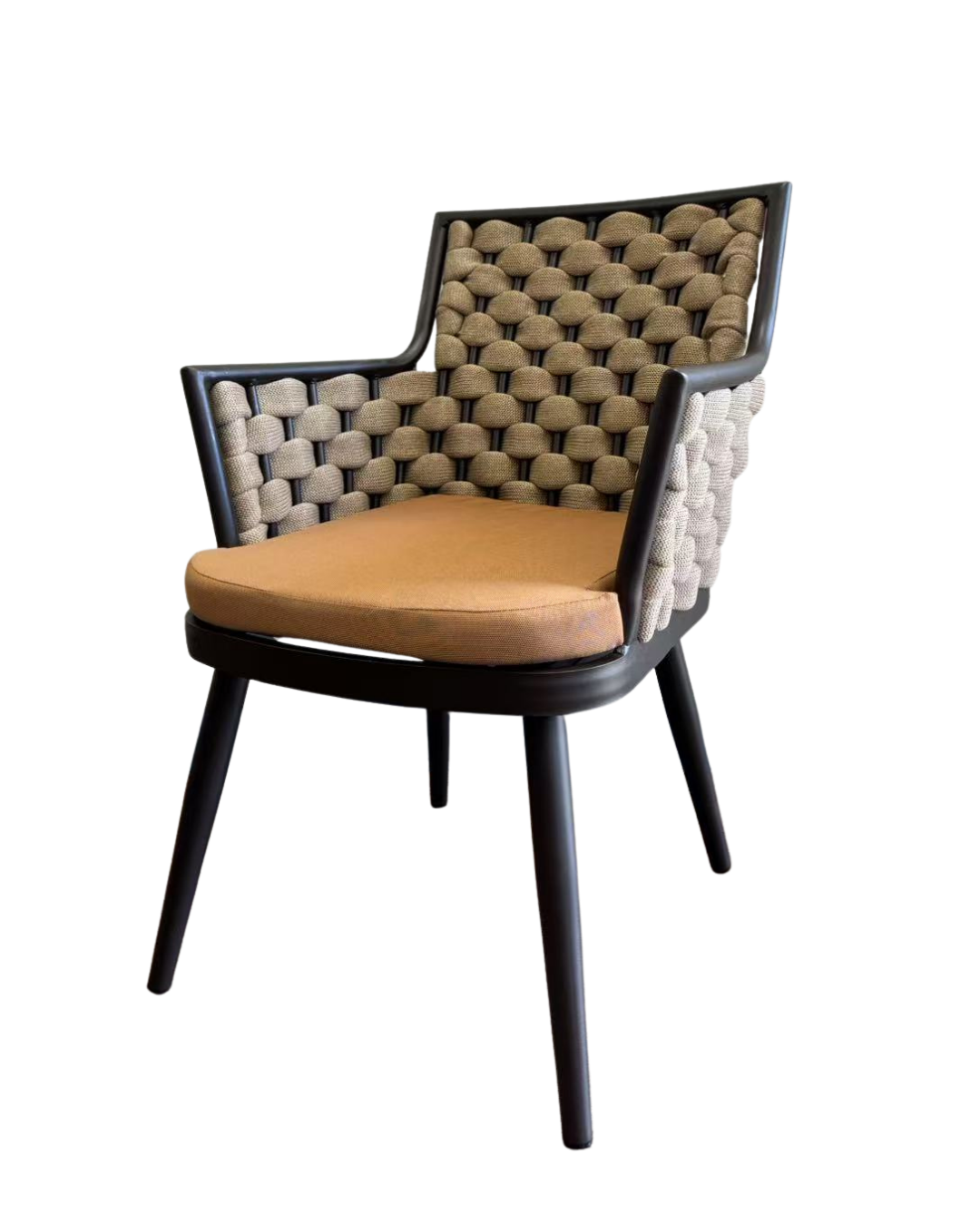 Aluminum Arm Rattan Chair with Cushion