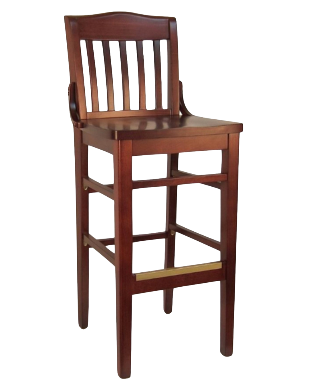 Dark Walnut Wood Barstool
