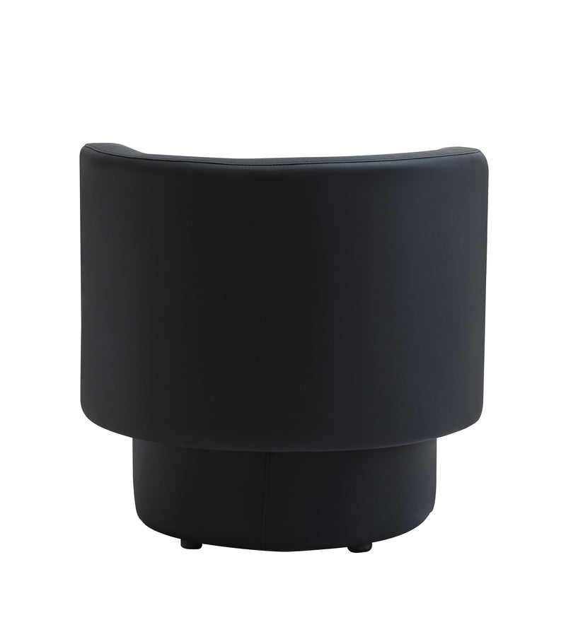 Single Booth with Black Vinyl Seat and Rotation Back