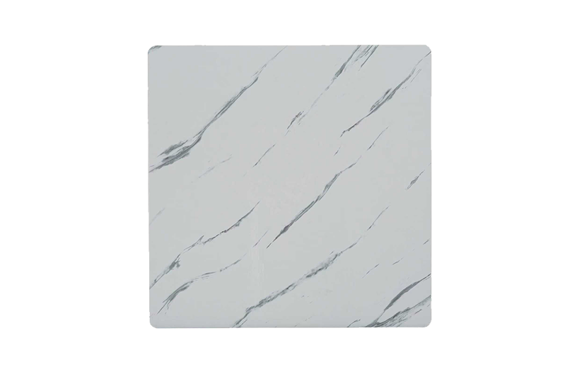 Indoor Melamine table top, Finish Marble White