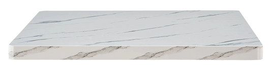 Indoor Melamine table top, Finish Marble White