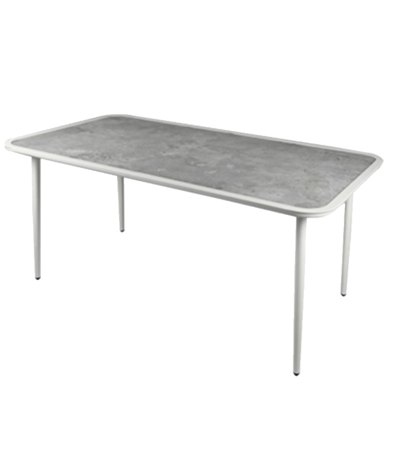 Aluminum Table with 3D printing tempered glass Table Top, Finish White