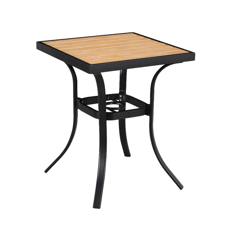 Outdoor Aluminum powder coated welded Table Finish Natural