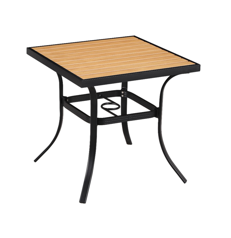 Outdoor Aluminum powder coated welded Table Finish Natural