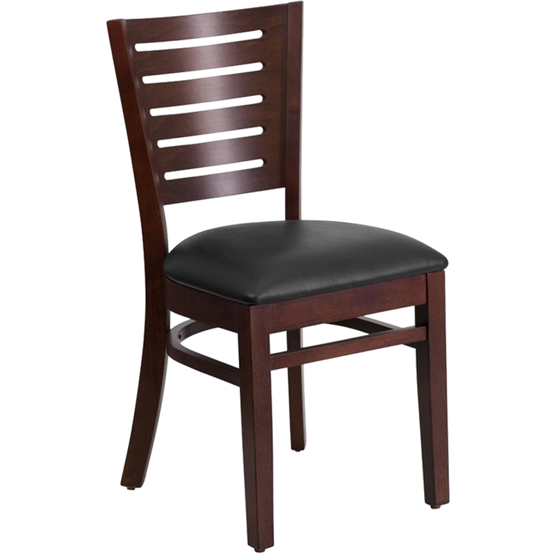 Wood Line Back Chair