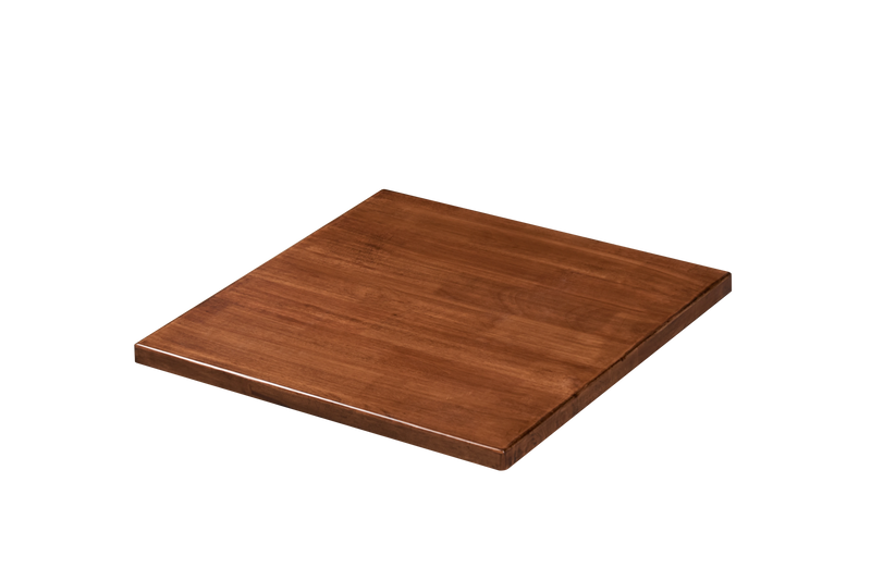 Solid Rubber Wood Table Top, Color Walnut