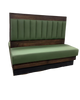 48" Double Booth with Walnut Wood Trim