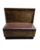 44" Solid Wood Single Booth with Padded Brown Vinyl Booth