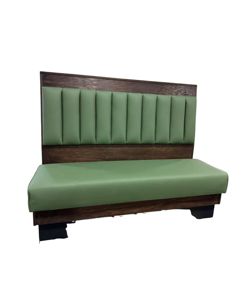 48" Single Booth with Walnut Wood Trim