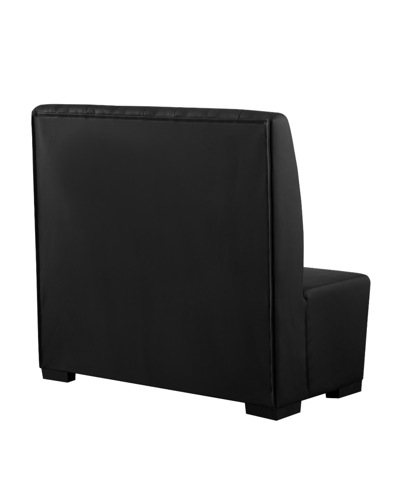 Black Vinyl Back&Seat with Button Tufted Style Single Booth, Length 48''