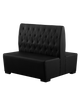 Black Vinyl Back&Seat with Button Tufted Style Double Booth, Length 48''