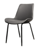 Black Steel Chair with Gray Vinyl Back & Seat