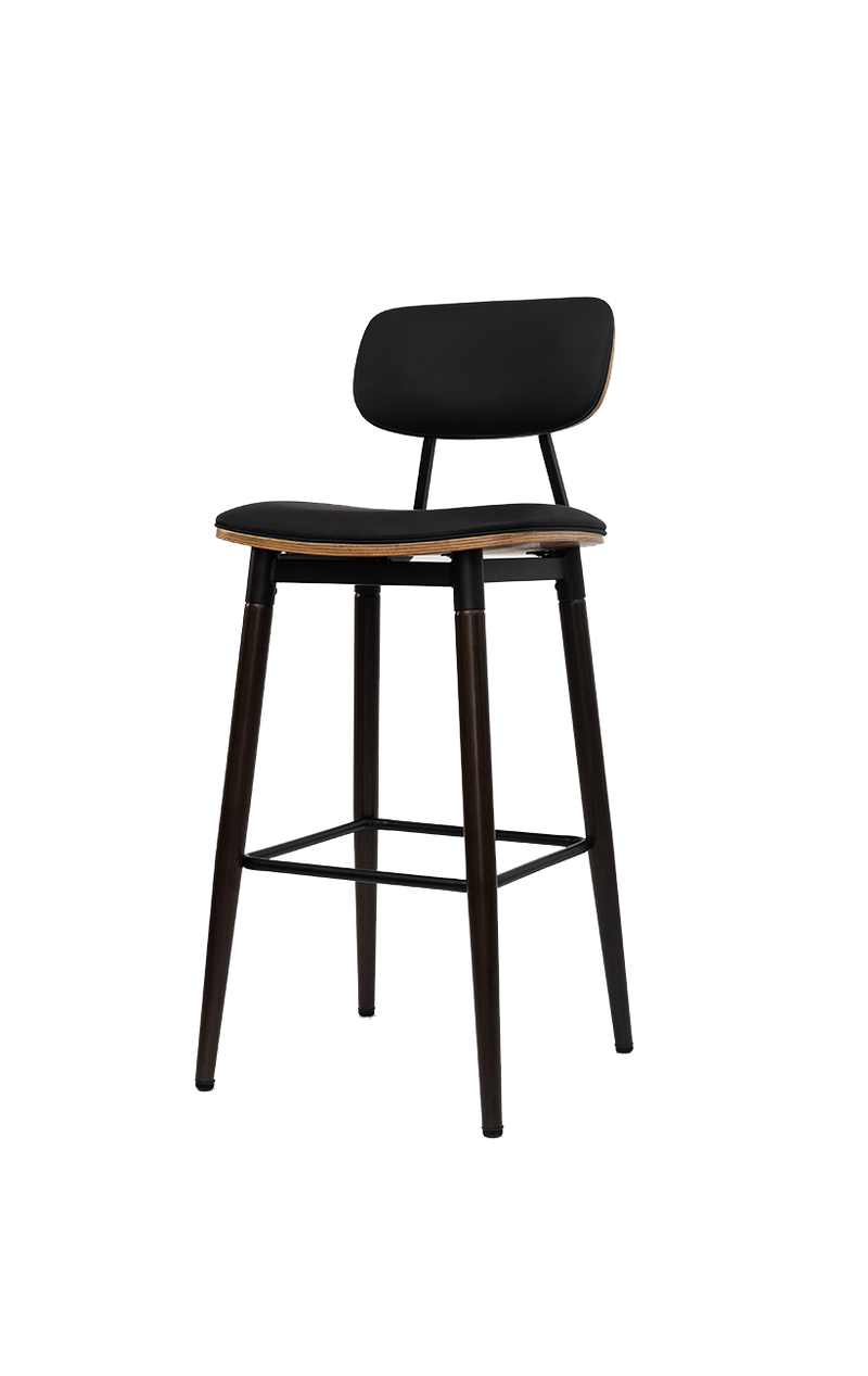 Black Metal Frame with Black Seat&Back