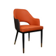 Indoor Steel Chair with Vinyl Seat and Back in Orange