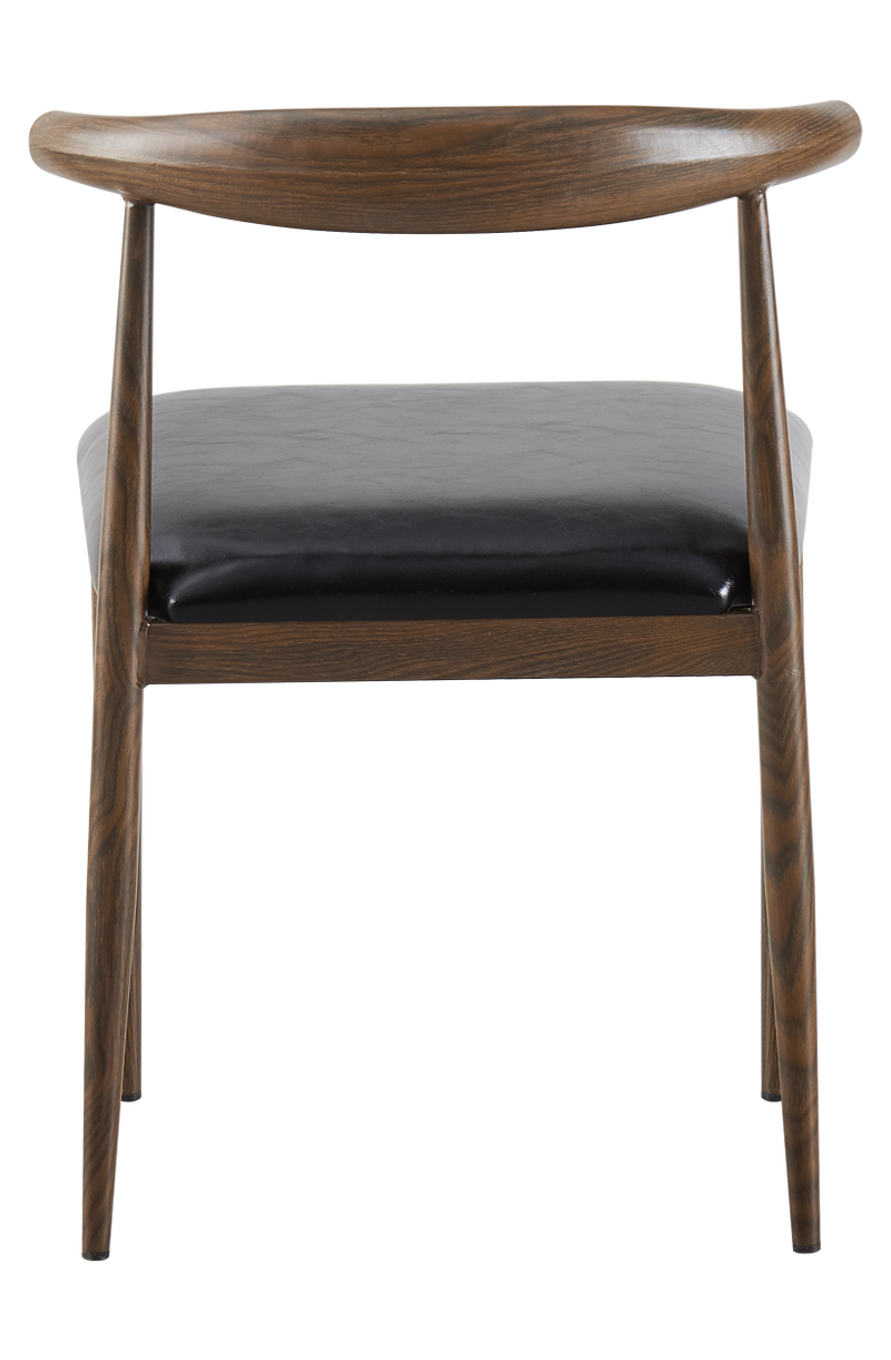Walnut Wood Grain OX Chair with Black Seat, Finish Walnut