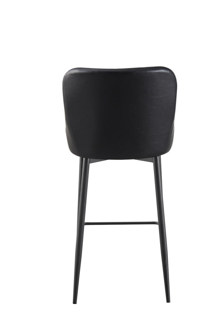 Fashion Indoor Metal Barstool with Black Vinyl Seat and back