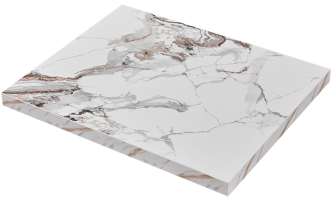 Indoor Marble White Melamine Table Top