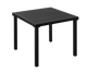 30'' x 30'' Outdoor Metal Table Finish Black with Imitation Teak Slats