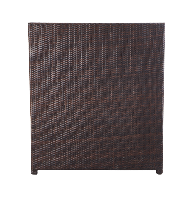 Outdoor Aluminum Poly Woven Bench Finish Brown