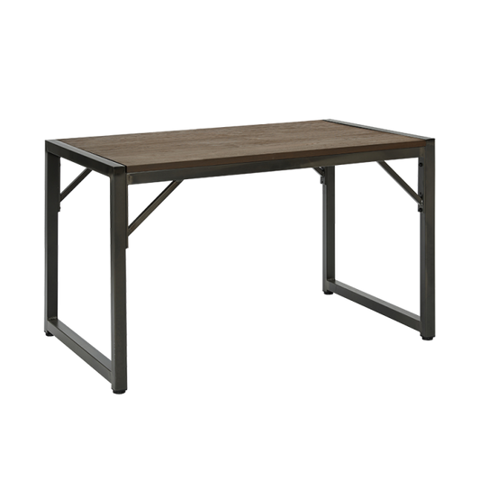 31'' x  47'' Elmwood Table Top with Gun Metal Table Base