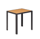 24'' x 30'' Outdoor Aluminum Table Finish Natural with Imitation Teak Slats