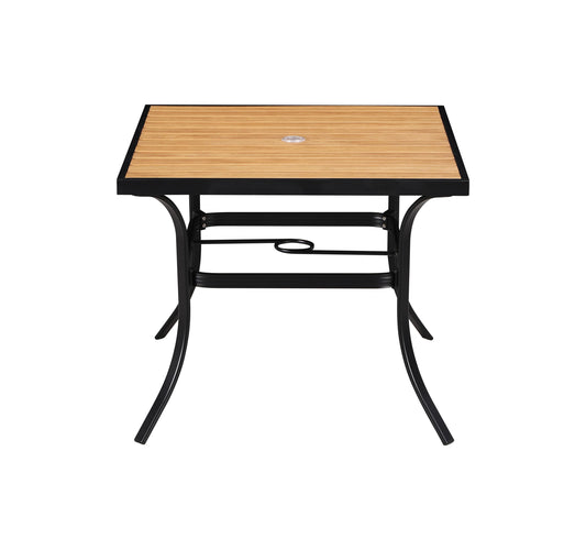 36'' x 36'' Outdoor Aluminum powder coated welded  Table Finish Natural