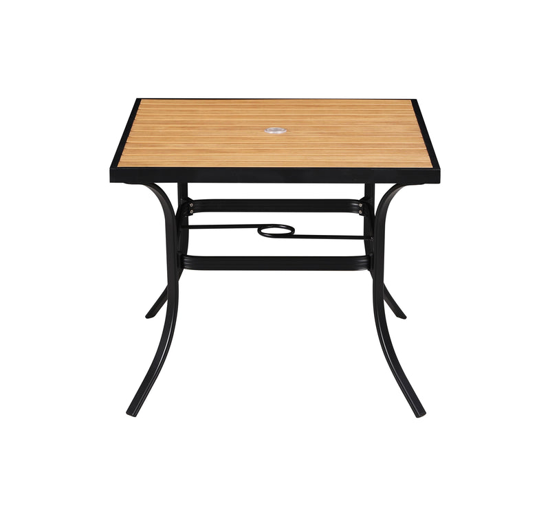 36'' x 36'' Outdoor Aluminum powder coated welded  Table Finish Natural