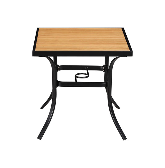 24'' x 24'' Outdoor Aluminum powder coated welded  Table Finish Natural