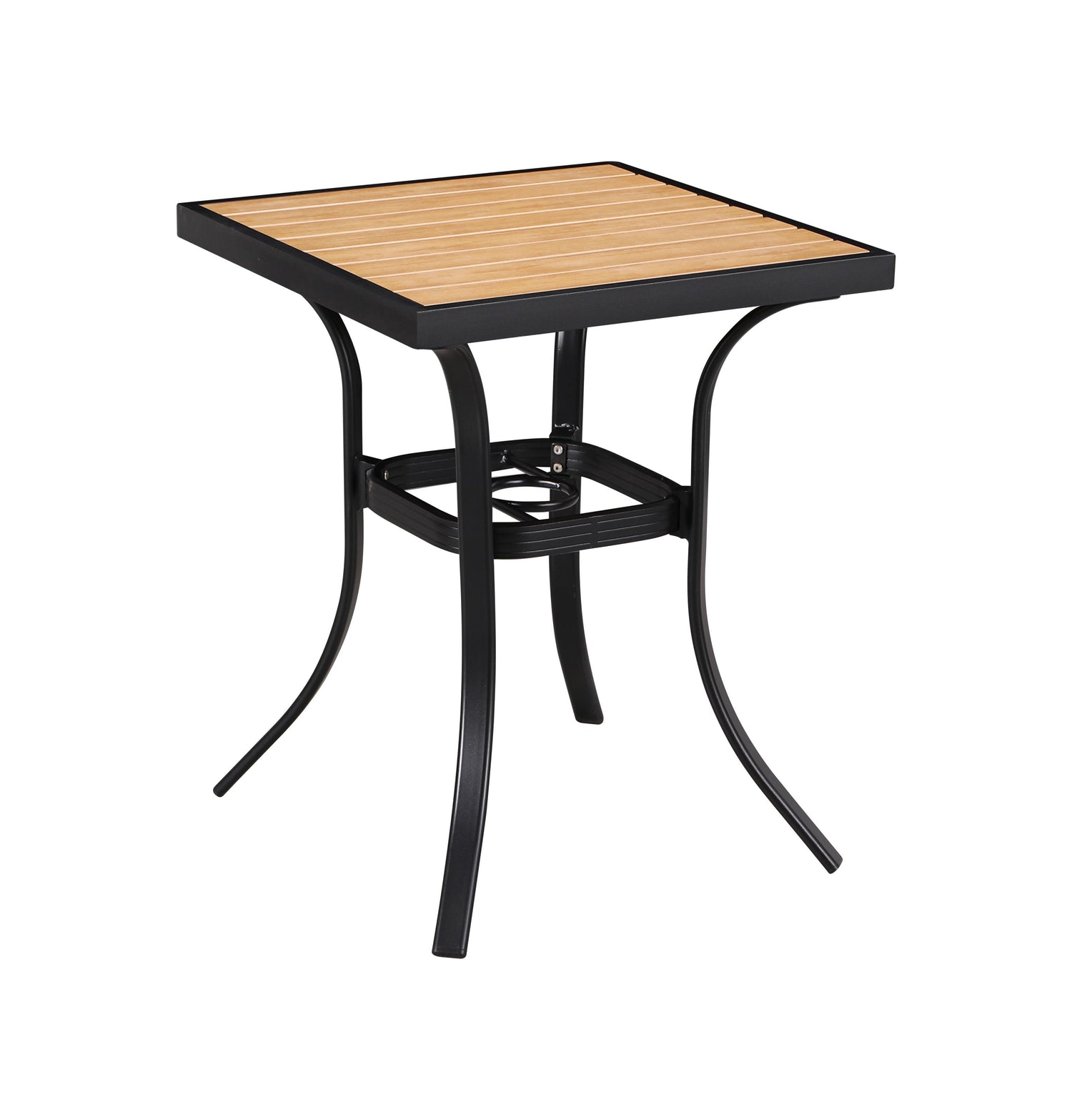 24'' x 24'' Outdoor Aluminum powder coated welded  Table Finish Natural