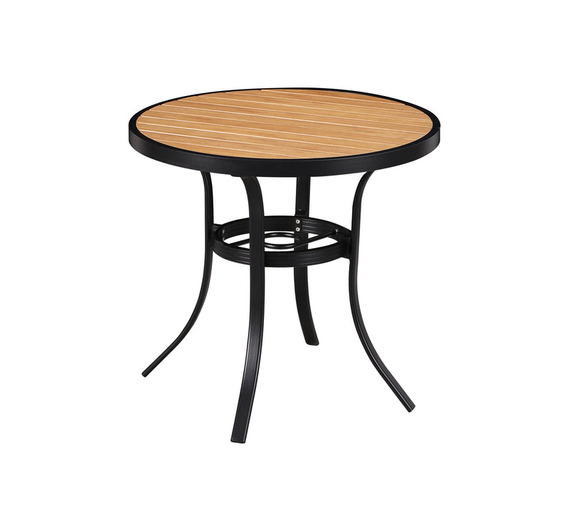 32'' Round Outdoor Aluminum powder coated welded  Table Finish Natural