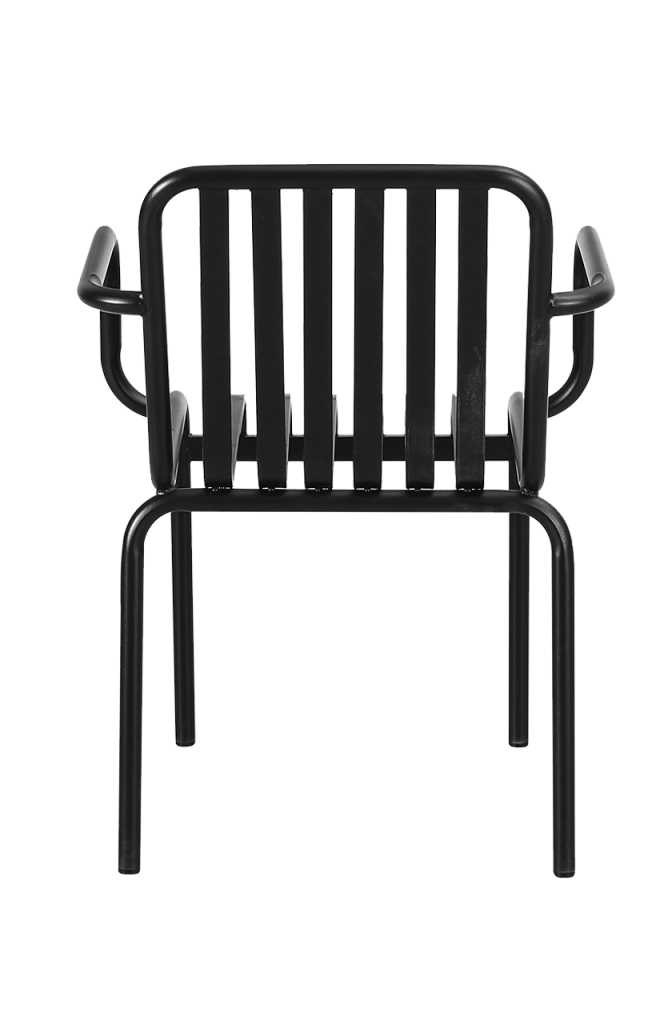 Outdoor Metal ArmChair Finish Black