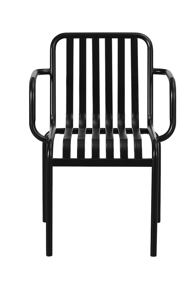 Outdoor Metal ArmChair Finish Black