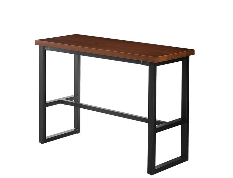 24 '' X 60 '' Pinewood Bar Table Top with Black Table Base