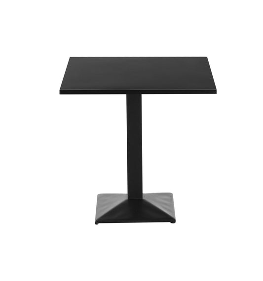 30" x 30" Outdoor Metal Table Finish Black with Square Base