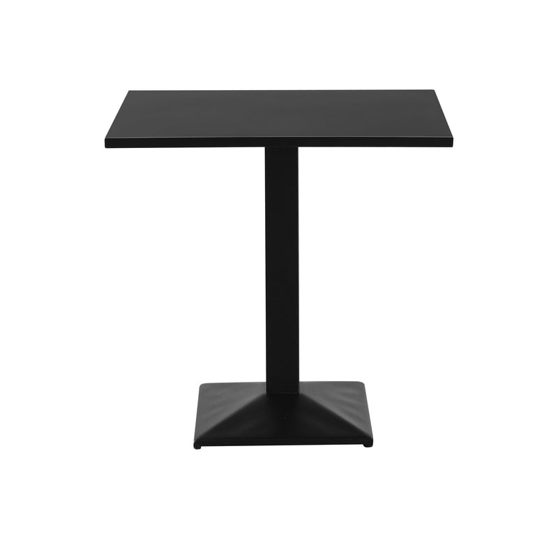 24" x 30" Outdoor Metal Table Finish Black with Square Base
