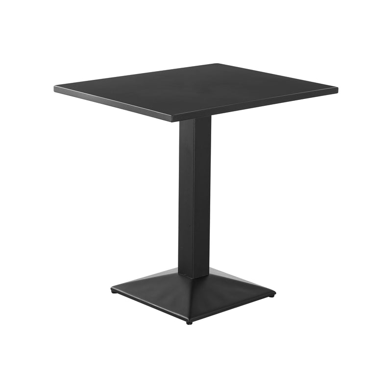 24" x 30" Outdoor Metal Table Finish Black with Square Base