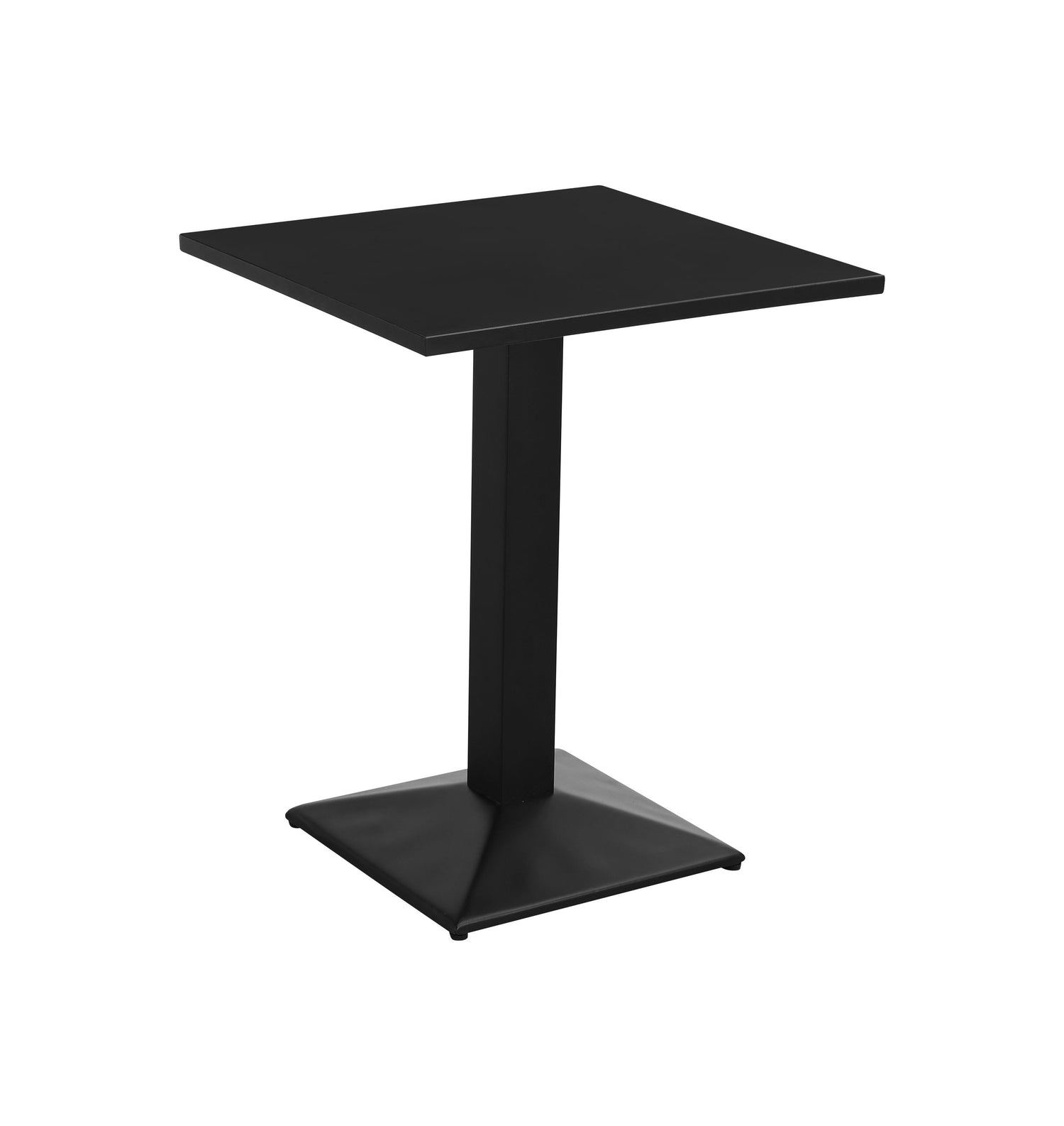 24'' x 24'' Outdoor Metal Table Finish Black with Square Base